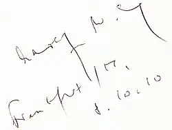 Изображение автографа