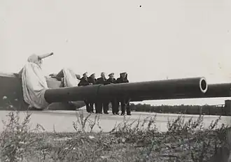 12 дюймовая береговая батарея на острове Аэгна в 1934 году