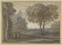 Эней на острове Делос. Между 1670 и 1672. Бумага, карандаш, перо, кисть, акварель, белила. Рейксмюсеум, Амстердам