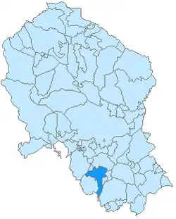 Расположение муниципалитета Агилар-де-ла-Фронтера на карте провинции