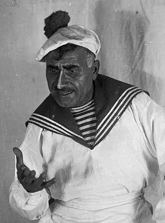 Гамарлинский в роли матроса. «Интервенция» Л. Славина. Азербайджанский государственный драматический театр, 1933 год