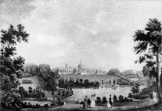 Ахтырка на приукрашенной литографии середины XIX века.