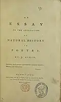 Essay on the application of natural history to poetry, 1777