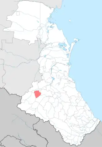 Ахвахский район на карте