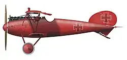 Красный Albatros D.V из JG 1, Манфреда фон Рихтгофена.