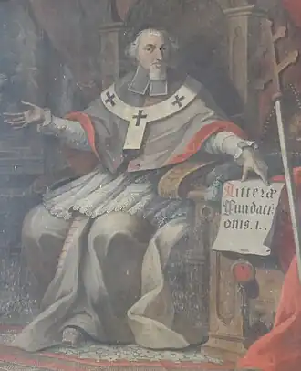 Ян Криштоф Гандке. Портрет епископа Альбрехта из Штернберка. Августинский монастырь в Штернберке