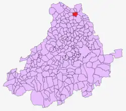 Расположение муниципалитета на карте провинции