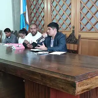 Алехандро Рехон на Международном фестивале поэзии в Кецальтенанго Гватемала, 2019