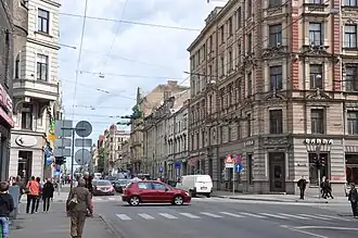 Перекрёсток улиц Александра Чака и Гертрудес