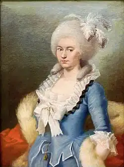 Женский портрет (пандан). 1785. Холст, масло. Музей земли Нижняя Саксония. Ганновер