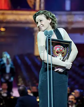 Александра Урсуляк на вручении «Золотой маски»