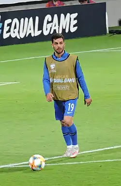 Бабаев на матче отборочного Евро 2020 (Азербайджан-Венгрия, перерыв)