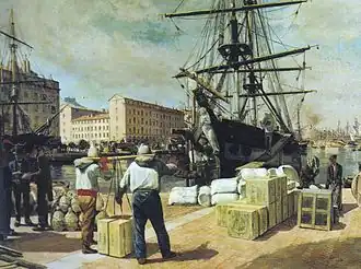 А. Мутт. «Разгрузка брига в Марселе»