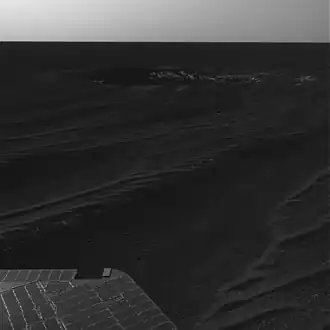 Кратер Элвин «глазами» марсохода «Оппортьюнити»