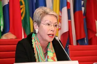 Хайди Тальявини на зимней сессии Парламентской ассамблеи ОБСЕ в Вене, 20 февраля 2015 года.