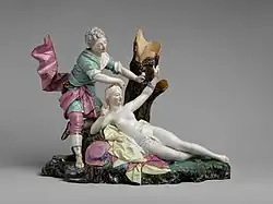 Аминтас освобождает Сильвию. По модели И. П. Мельхиора (повторение модели в Хёхсте). Ок. 1779 г.