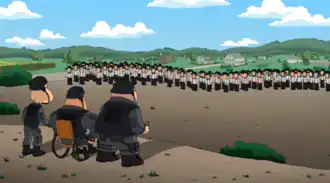 Джо, Куагмир, Питер готовятся к решающей схватке