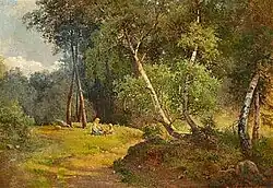 «Две девочки на поляне»1867 год, холст, масло — частное собрание