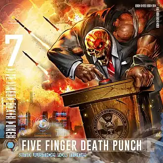 Обложка альбома Five Finger Death Punch «And Justice for None» (2018)