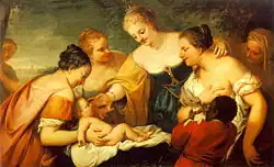 Моисей, спасённый из воды. 1700. Холст, масло