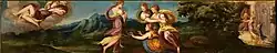 Андреа Скьявоне, Нимфы в пейзаже, ок. 1540—1550