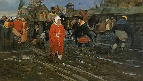 «Московская улица XVII века в праздничный день» (1895). Государственный Русский музей (ГРМ)