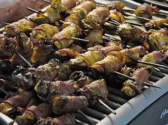 Ангелы на лошадях, приготовленные на шпажках