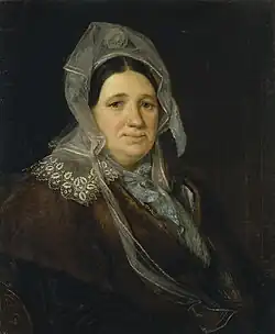 Портрет Анны Фёдоровны Мазуриной работы Василия Тропинина,1839 г. (ГЭ)