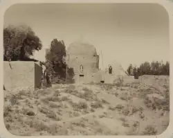 Мавзолей и ханака Абди-Дарун в середине XIX века. Фотография из Туркестанского альбома фотографической экспедиции, осуществлённой под патронажем К. П. Кауфмана