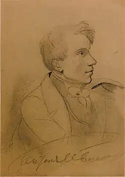 Автопортрет. Начало 1840-х годовБумага, графитный карандаш. 15,7 × 11,1 смТретьяковская галерея, Москва