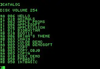 Скриншот Apple DOS 3.0