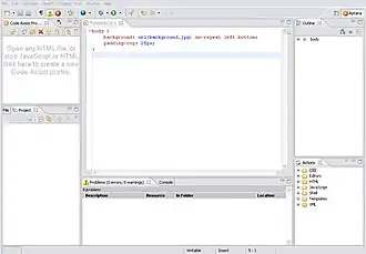 Скриншот программы Aptana Studio