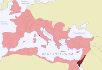 Карта римской провинции Каменистая Аравия