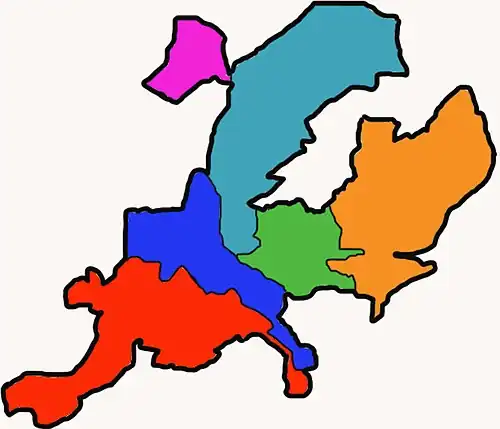 Карта районов города по состоянию на 2022 год