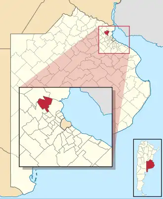 Муниципалитет Эскобар на карте