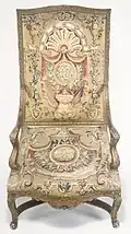 Кресло. Обивка мануфактуры Бове по рисунку Ж. Берена. 1690-е гг.