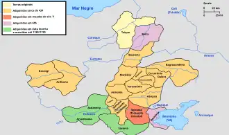 Басен (в центре) под контролем семьи Мамиконян