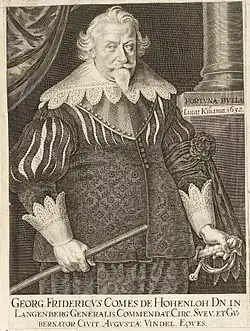 Георг Фридрих, граф фон Гогенлоэ-Нойенштайн-Вайкерсхайм, гравюра Лукаса Килиана, 1632 год