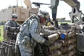 Применение М4А2 1973 года выпуска войсками США  на учениях в Германии в 2014 году.