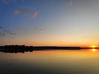 Рассвет на Осиповичском водохранилище