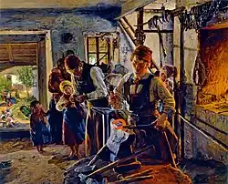 В кузнице, 1854.