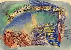 "Атакёй Марина Архивная копия от 13 мая 2014 на Wayback Machine. Стамбул", акварель, автор участник экспедиции Владимир Бахтов, 1990 г.