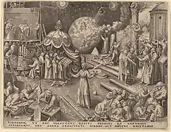 Aллегория Умеренности. 1559. Офорт Ф. Галле по рисунку П. Брейгеля