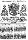Augsburger Postzeitung, 1762
