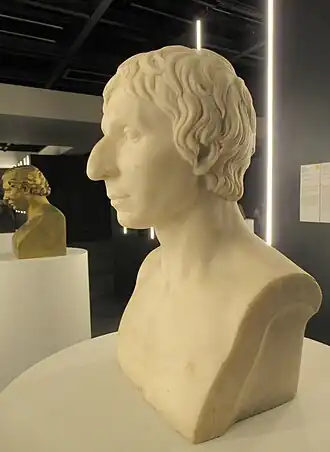 Иван Мартос. Портрет Августа Христиана Лерберга. 1814. МАЭ РАН. Бюст создан Мартосом по заказу графа Н.П. Румянцева, который высоко ценил Лерберга и был дружен с ним. После смерти Лерберга он купил его библиотеку и заказал его бюст Мартосу. Слепки с бюста подарил его друзьям, а оригинал стоял в кабинете Румянцева.