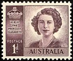 На австралийской марке, 1947 год