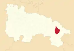 Расположение муниципалитета на карте провинции