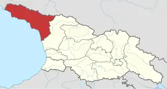 Абхазская Автономная Республика на карте