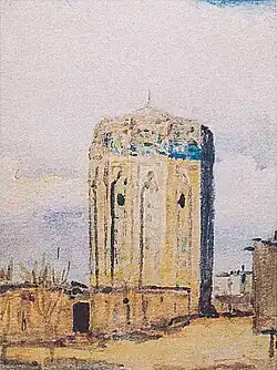 Мавзолей на картине Бахруза Кенгерли, 1920