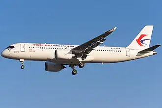 Первый самолёт C919 поступивший в коммерческую эксплуатацию в компанию China Eastern Airlines